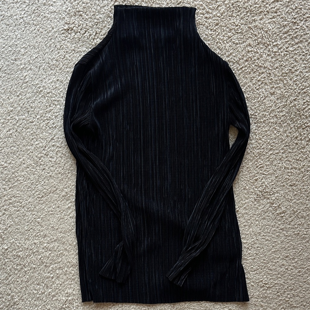 Prologue Black Ribbed Tunic Top